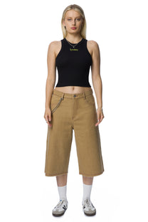 UNISEX DENIM KAPRI-Bej