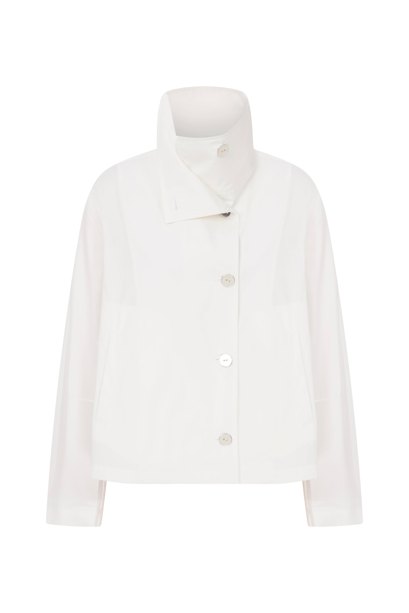 SHORT WHITE TRENCHCOAT