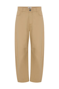 DART-DETAIL COTTON PANTS