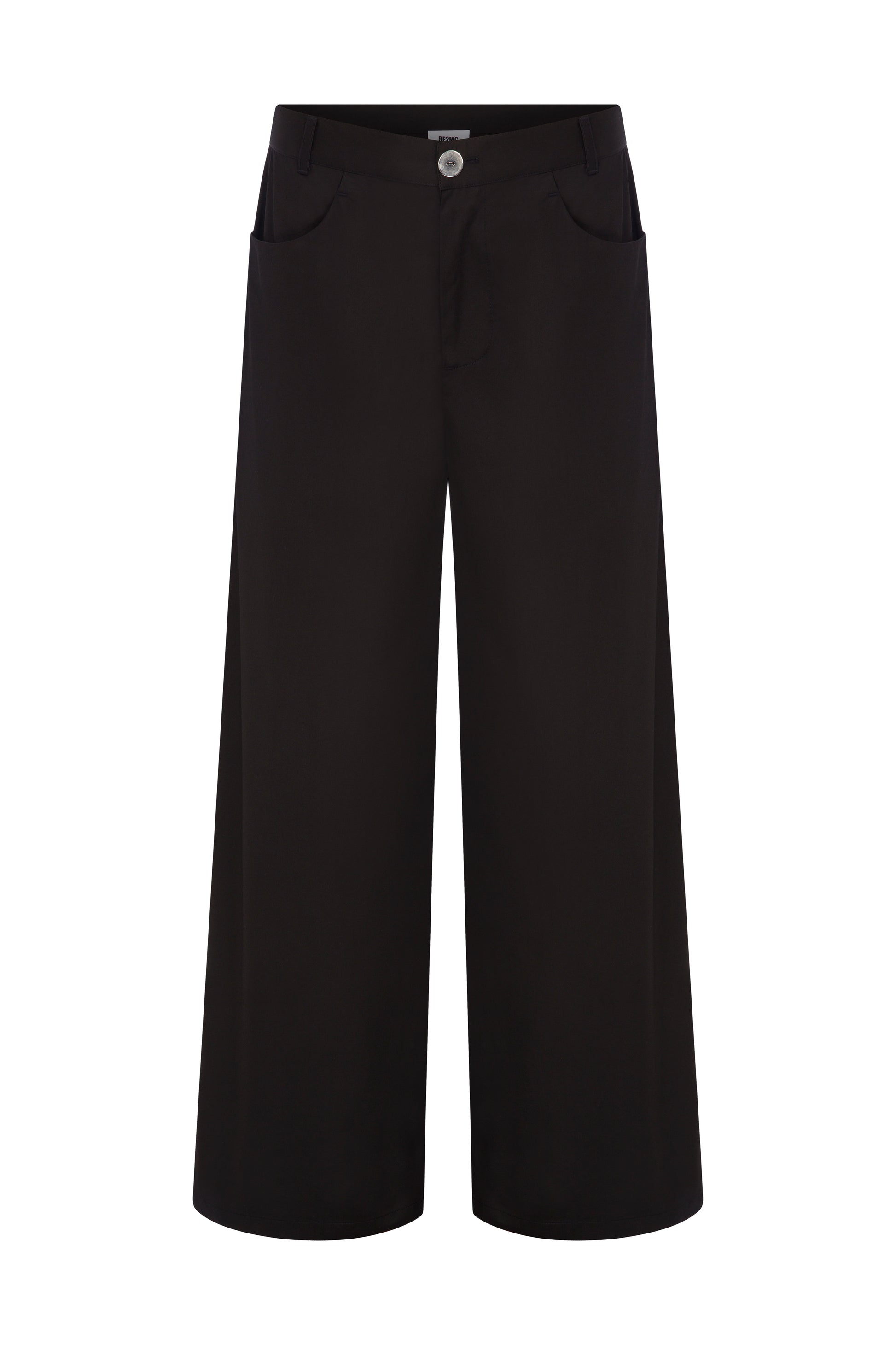 DÜZ KESİM PAMUK SİYAH PANTALON