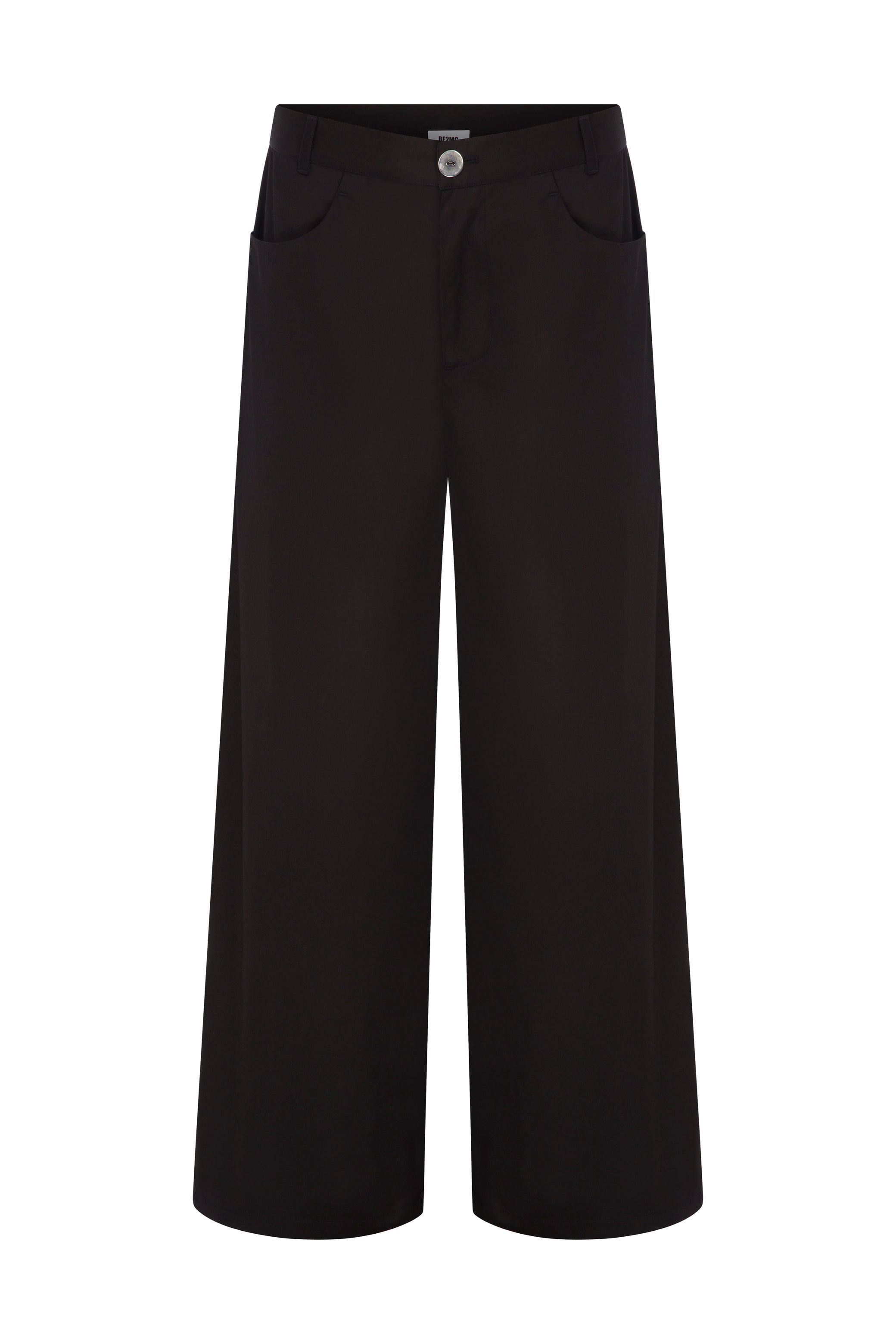 DÜZ KESİM PAMUK SİYAH PANTALON