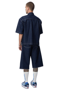 KISA KOL KOT GOMLEK-Mavi