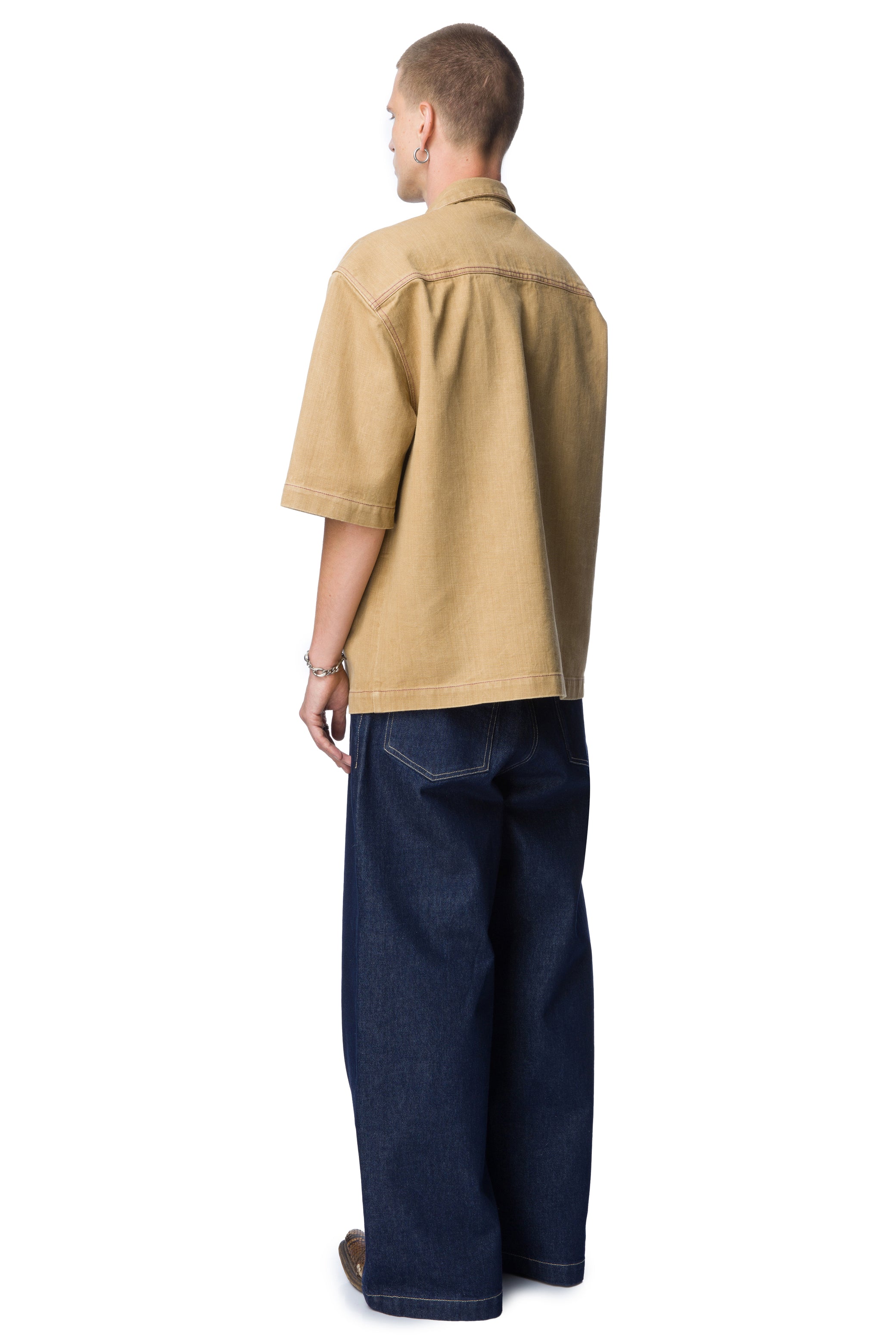 KISA KOL KOT GOMLEK-Bej