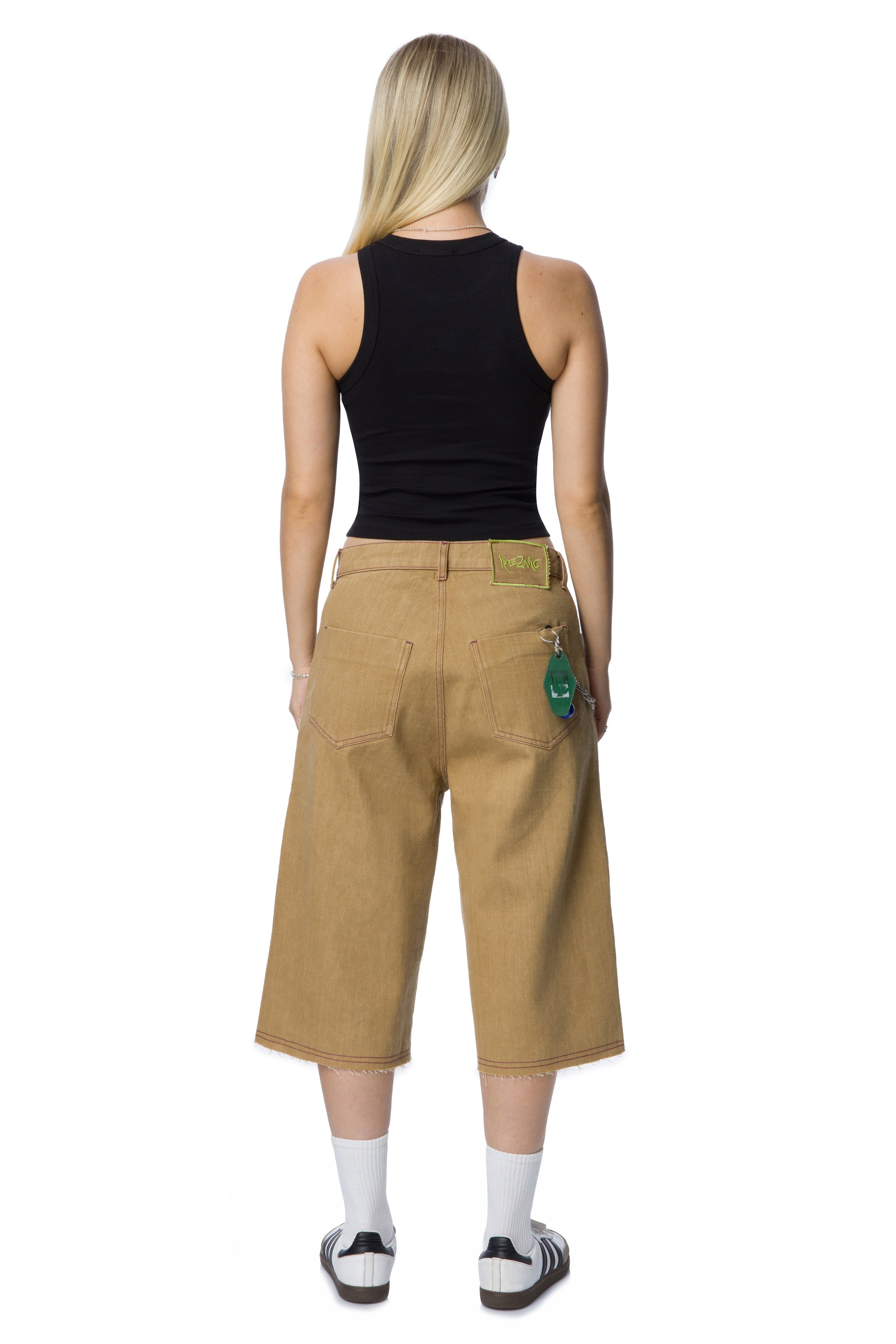 UNISEX DENIM KAPRI-Bej