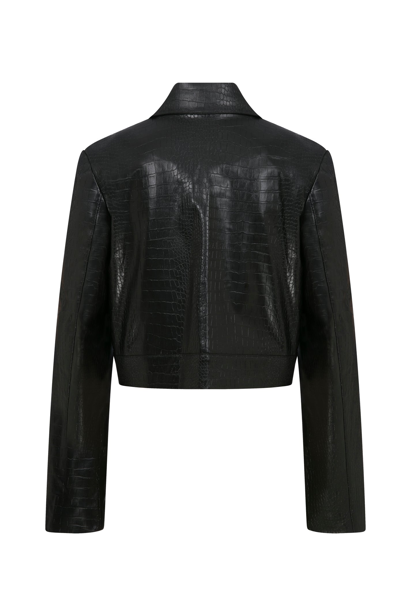 SUNİ DERİ CROP CEKET