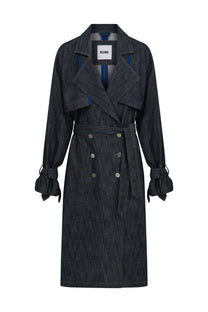 DENIM TRENCHCOAT