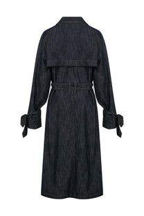 DENIM TRENCHCOAT
